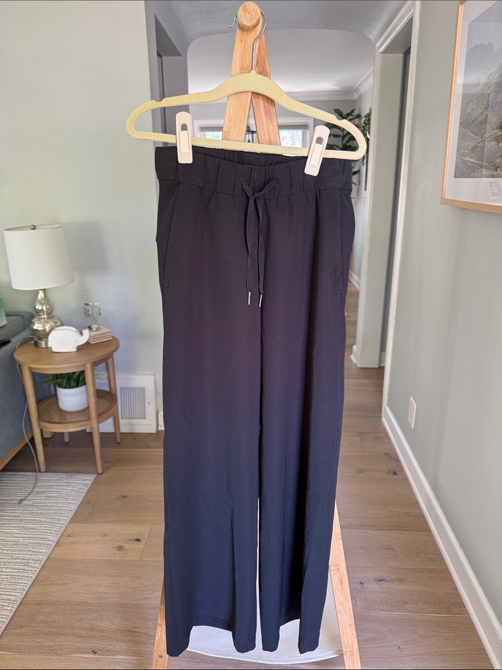 lululemon athletica Black Drawstring Wide-Leg Track Pants